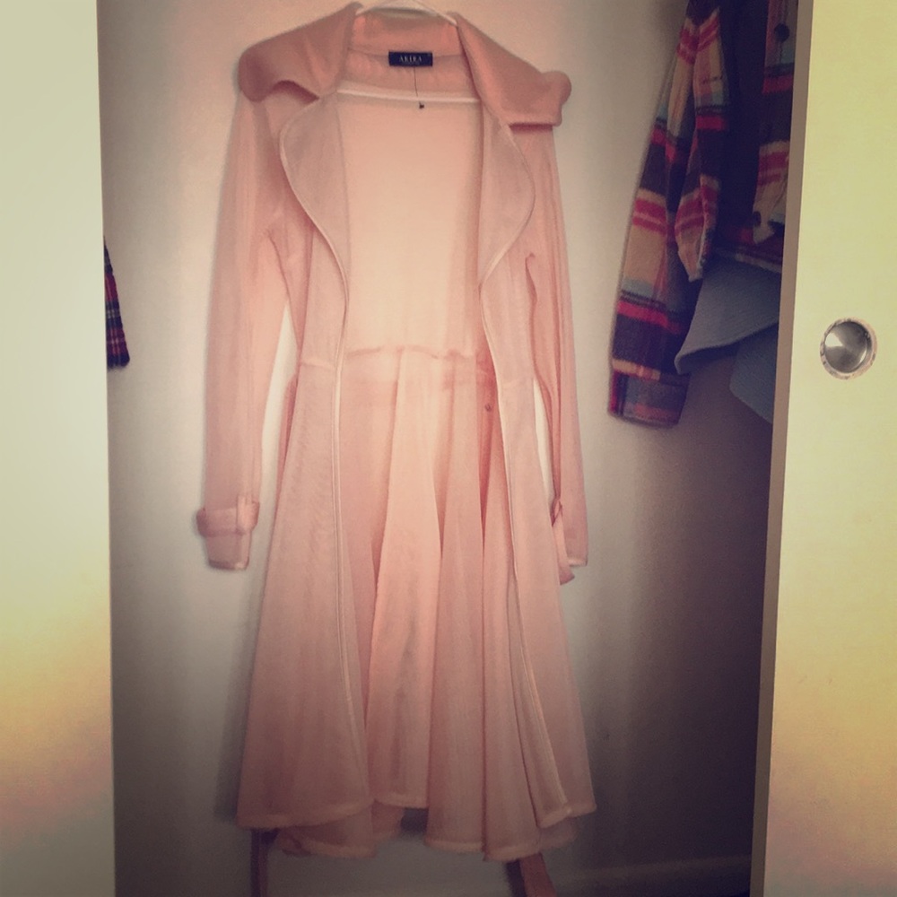 Akira mesh skater flare trench jacket (large)